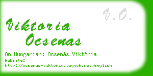 viktoria ocsenas business card